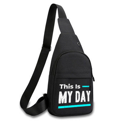 Fashion Phrase Series Prsna torba 2023. Novi ruksak preko ramena Torba na rame Putna muška dnevna ruksak Torba oko struka Unisex torbica za ključeve