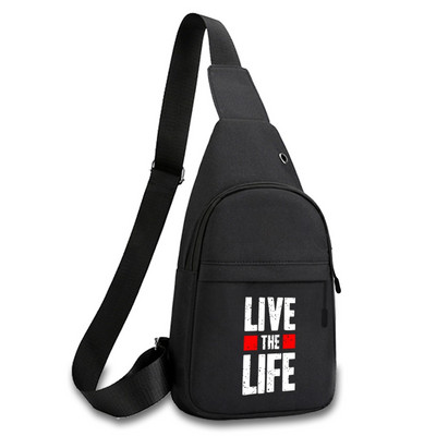 Fashion Phrase Series Prsna torba 2023. Novi ruksak preko ramena Torba na rame Putna muška dnevna ruksak Torba oko struka Unisex torbica za ključeve