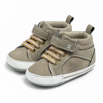 KIDSUN Tenisice za bebe, dojenčad, novorođenčad, dječake, udobne, mekane, pamučne, visoke i protuklizne cipele za prve hodače