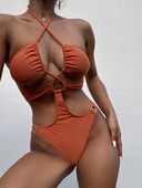 Seksikas Criss Crossi 2023. aasta ujumistrikoo naiste tugevate päitsetega, õõnsate rõngastega, rihmadega ujumisriided, seljata üheosalised bikiinid