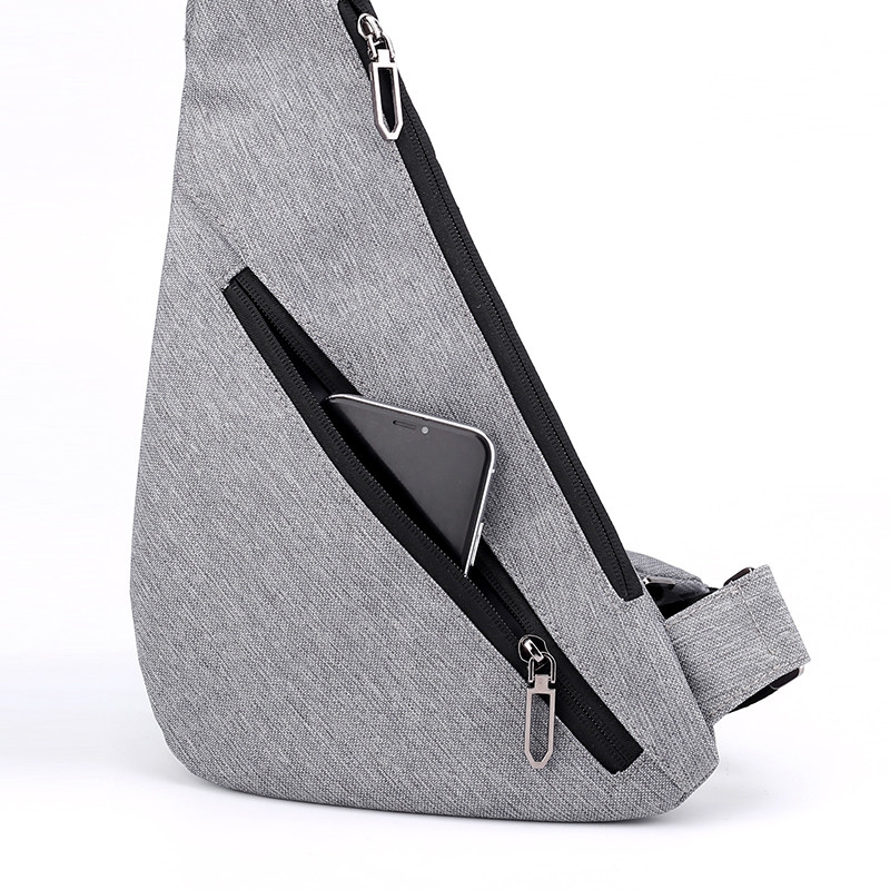 Fengdong geantă de piept mică antifurt genți de tip crossbody pentru bărbați mini geantă sport de călătorie cu mufă pentru căști, cadouri de ziua tatălui