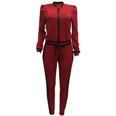 Pantaloni la modă cu dungi Set două piese Trening de lux pentru femei Trening Runway Set 2 piese Costum sport Imbracaminte feminina tinute 2022