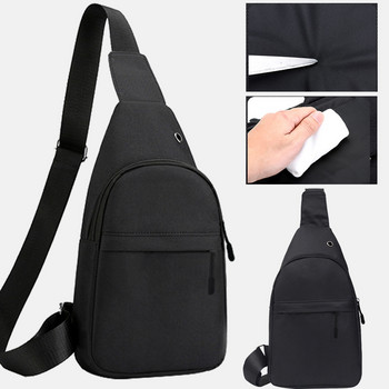 Ανδρική τσάντα στήθους Casual τσάντες μέσης με θύρα φόρτισης USB Ταξίδι Πορτοφόλια μεταφοράς τηλεφώνου Organizer Crossbody Small Fanny Pack