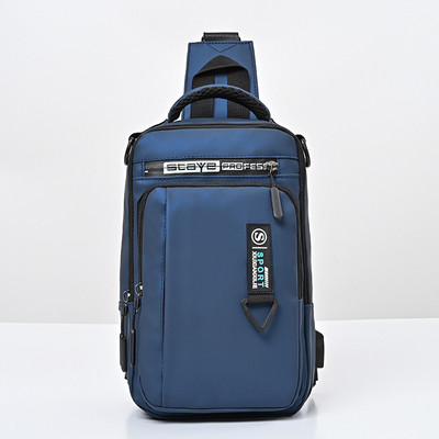 Muška torba za rame Naprtnjača Messenger Torbe za prsa Višenamjenski USB punjenje Ruksak preko ramena Najlonska vanjska torba za prsa