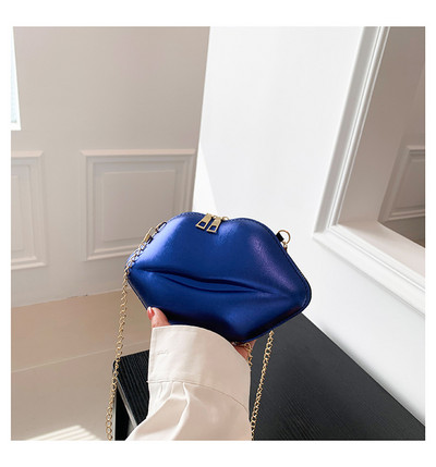 Luxusné dizajnérske dámske kabelky 2022 Nová dámska kabelka cez rameno s potlačou pier, pevná zipsová kabelka cez rameno, trendová značka, čisto farebná kabelka