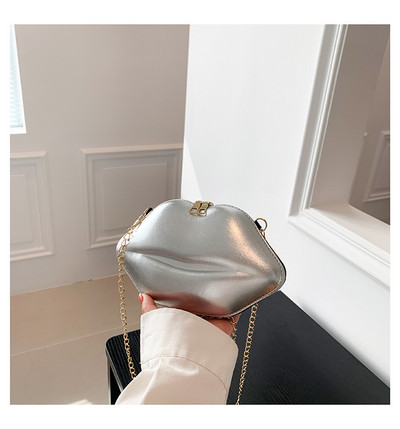 Luxusné dizajnérske dámske kabelky 2022 Nová dámska kabelka cez rameno s potlačou pier, pevná zipsová kabelka cez rameno, trendová značka, čisto farebná kabelka