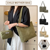 Γυναικείες τσάντες 2 τμχ Ελαφρύ Σετ τσαντάκι κοτλέ τσάντα τσάντα μεγάλης χωρητικότητας Τσάντα χιαστί και τσάντα τσάντα casual commuting