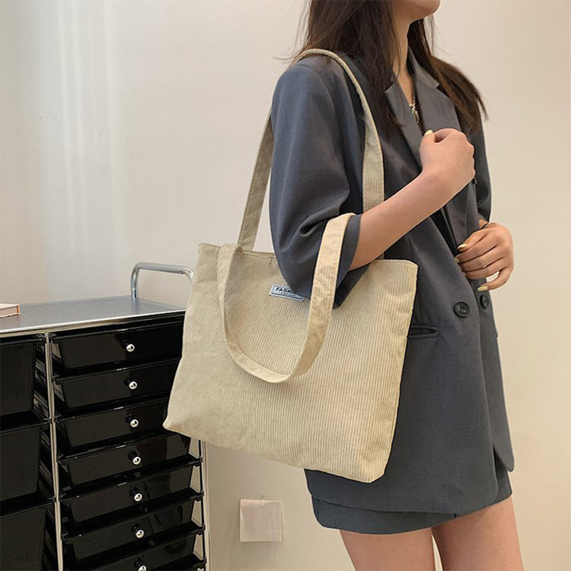 Γυναικείες τσάντες 2 τμχ Ελαφρύ Σετ τσαντάκι κοτλέ τσάντα τσάντα μεγάλης χωρητικότητας Τσάντα χιαστί και τσάντα τσάντα casual commuting