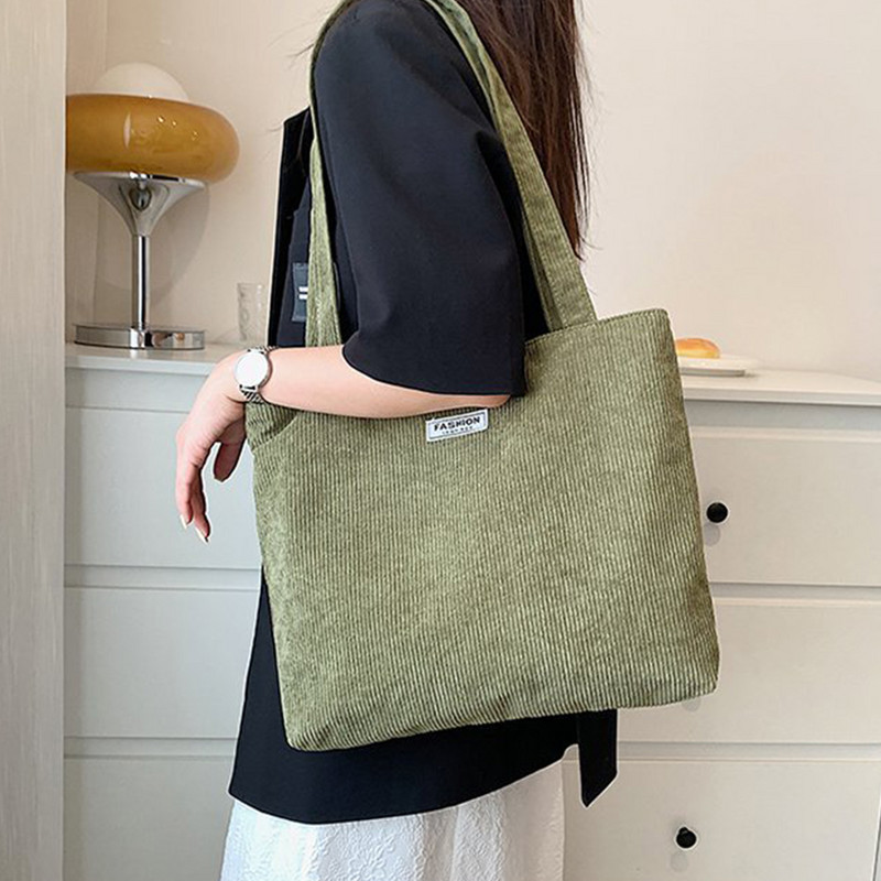 Γυναικείες τσάντες 2 τμχ Ελαφρύ Σετ τσαντάκι κοτλέ τσάντα τσάντα μεγάλης χωρητικότητας Τσάντα χιαστί και τσάντα τσάντα casual commuting