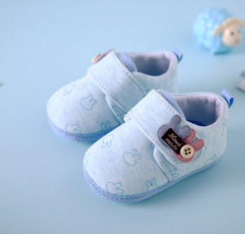 Сладки бебешки зимни есенни обувки за проходилки за момчета Момичета Първи проходилки Мека подметка от чист памук Обувка против прескачане за малки деца