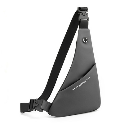 Fengdong ανδρική τσάντα στήθους εξαιρετικά λεπτή αντικλεπτική τσάντα Crossbody Τσάντες μικρές τσάντες ώμου για άντρες υπαίθρια αθλητική τσάντα ανδρική τσάντα κινητού τηλεφώνου