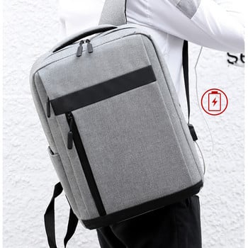 2021 Мъжка раница Многофункционални водоустойчиви чанти за мъже Бизнес раница за лаптоп Чанта за USB зареждане Найлонова ежедневна раница
