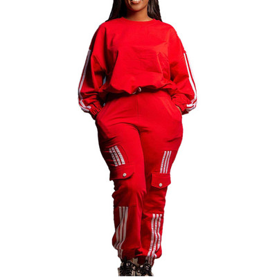 Jesenná zima, ležérna športová dvojdielna súprava, dámska jednodielna súprava, voľný strih, dvojdielny outfit, tričko, top, jogger nohavice, oblek, dámska tepláková súprava