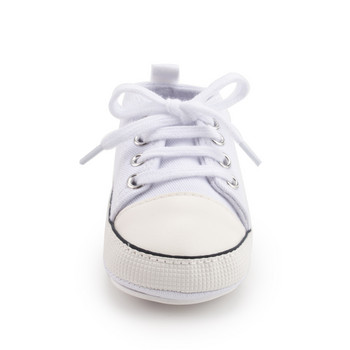 Бебешки маратонки с платнена гумена подметка за новородени Бебешки обувки Бебешки обувки за момчета и момичета Бебешки обувки за малко дете Мека подметка Неплъзгащи се бебешки обувки