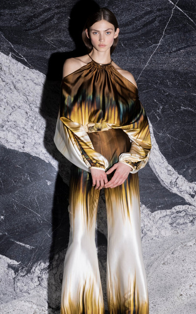 Σετ παντελονιών σετ δύο τεμαχίων για γυναίκες 2023 Μπλούζες με στάμπα με φαρδιά πόδι Παντελόνια κοστούμια 2 τεμαχίων Conjuntos De Pantalones Traf