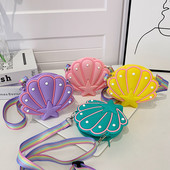 Κομψές γυναικείες τσάντες σε σχήμα κοχυλιού Πακέτο μονόκλινου δωματίου από σιλικόνη Ευέλικτες τσάντες ώμου Χαριτωμένα δώρα τσάντα με νομίσματα για παιδιά