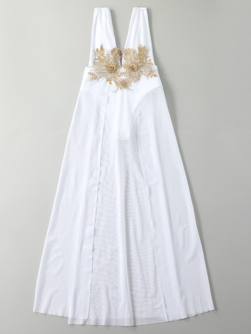 Seksi bijela haljina Jednodijelni kupaći kostim 2023 Ženski dizajnerski kupaći kostim s vezom i cvjetnim printom visokog struka Vintage kupaći kostim Bikini