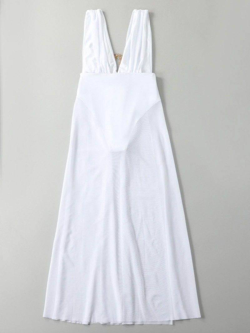 Seksi bijela haljina Jednodijelni kupaći kostim 2023 Ženski dizajnerski kupaći kostim s vezom i cvjetnim printom visokog struka Vintage kupaći kostim Bikini