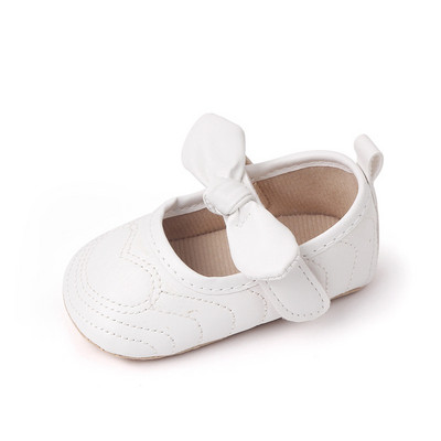 Νεογέννητα παιδικά παπούτσια για κορίτσια Princess PU Παπούτσια για νήπια Διακόσμηση φιόγκου Μαλακή σόλα Αντιολισθητική σόλα First Walker Παπούτσια 0-18 εκατ.