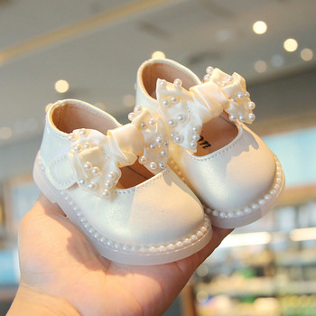 Бебешки обувки за новородено, красиви обувки за момичета с пеперуди, кантирани с мъниста, гумена подметка, противоплъзгащи обувки за ходене, бебе F07192
