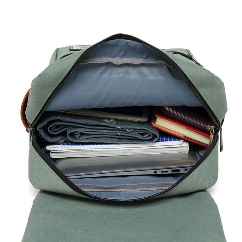 Νέο εξατομικευμένο ρετρό ανδρικό και γυναικείο σακίδιο πλάτης εξωτερικού χώρου με μεγάλο καμβά ταξιδιού