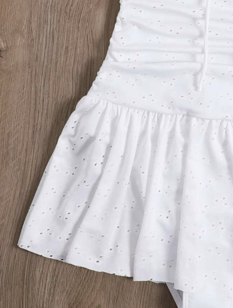 Vintage haljina Jednodijelni kupaći kostim 2023 Jednobojni crno-bijeli izdubljeni kupaći kostim za kontrolu trbuščića Kupaći kostim Monokini Odjeća za plažu