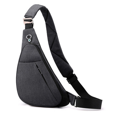 Pánska náprsná taška, nylonová taška cez rameno, proti krádeži, ľahká taška cez rameno s konektorom pre slúchadlá, kabelky, cestovné nákupné tašky cez rameno