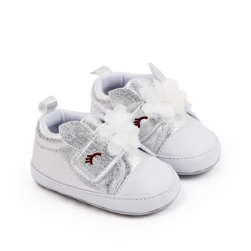 Beebitüdrukute kingad Armsad ükssarvikulilled läikivast PU-nahast vabaaja pehme tallaga printsessikingad Väikelastele Kevad-Sügis esimesed jalutajad 0-18M