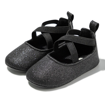 Νέα παιδικά παπούτσια Βρεφικά παπούτσια για κοριτσάκια Bling Princess Gold παπούτσια για μικρά παιδιά Αντιολισθητική επίπεδη σόλα από καουτσούκ για νεογέννητα First Walkers Βρεφικά παπούτσια