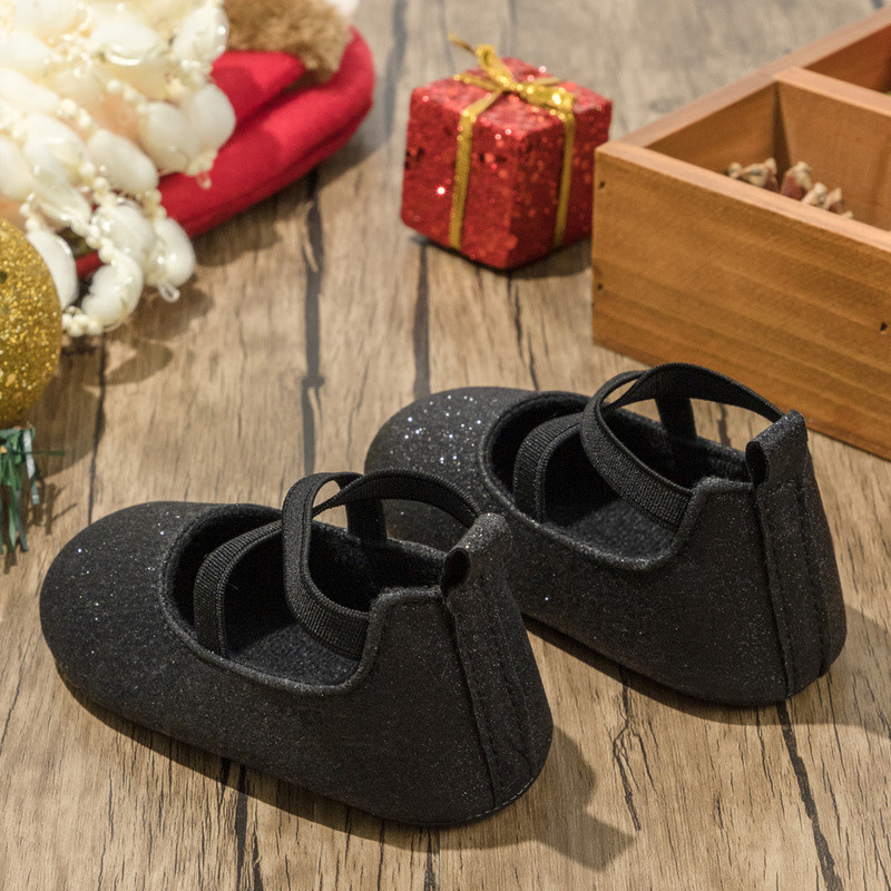 Νέα παιδικά παπούτσια Βρεφικά παπούτσια για κοριτσάκια Bling Princess Gold παπούτσια για μικρά παιδιά Αντιολισθητική επίπεδη σόλα από καουτσούκ για νεογέννητα First Walkers Βρεφικά παπούτσια