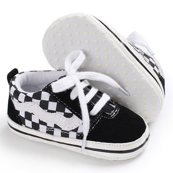 Бебешки обувки за момчета в 9 стила Черни платнени маратонки Мека подметка Обувки за количка Ежедневни обувки за бебета 0-18M