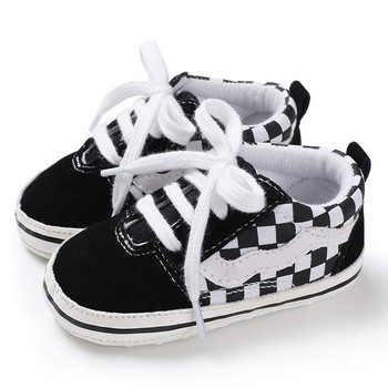 Бебешки обувки за момчета в 9 стила Черни платнени маратонки Мека подметка Обувки за количка Ежедневни обувки за бебета 0-18M