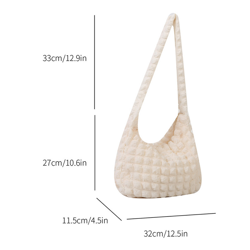 Nylon τσάντα ώμου για γυναίκες με πλισέ φυσαλίδες Cloud bag Quilted tote Cross Body τσάντα Γυναικεία τσάντα χειρός Πορτοφόλι Messenger Τσάντα αγορών