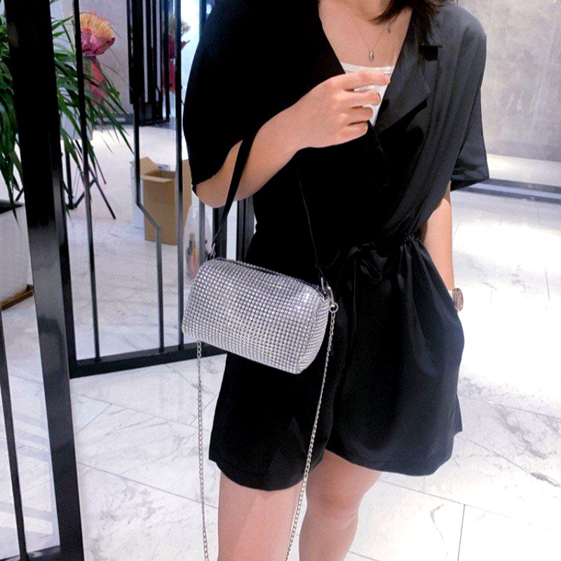 2023 Nove male torbice na rame Bling Diamonds Print Ženska četvrtasta Clutch torbica Večernja torbica preko ramena Ženska Clutch torbica za večeru