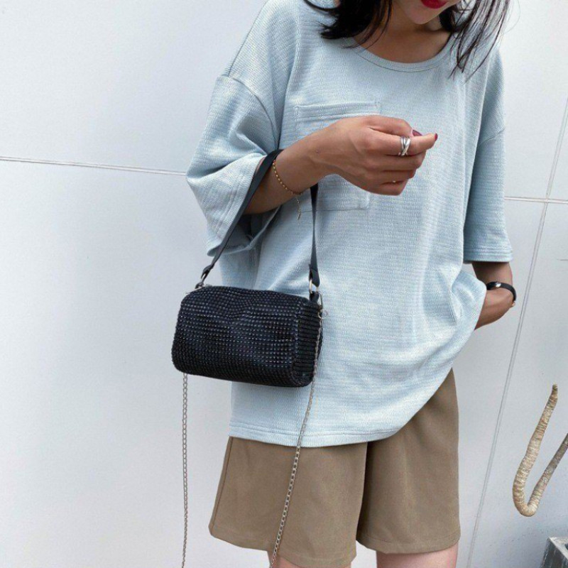 2023 Nove male torbice na rame Bling Diamonds Print Ženska četvrtasta Clutch torbica Večernja torbica preko ramena Ženska Clutch torbica za večeru