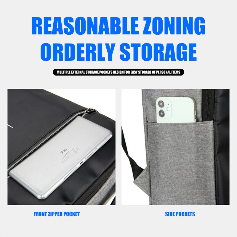 Călătorii de afaceri pe distanțe scurte, interfață USB de mare capacitate, rucsac pentru computer din material Oxford, multifuncțional pentru agrement