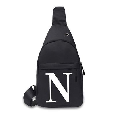 Meeste moodne rinnakott 26 tähega trükitud välispordi lõuend Korraldaja rahakotid Meeste vabaaja õlakottid Fanny Pack