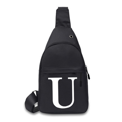 Meeste moodne rinnakott 26 tähega trükitud välispordi lõuend Korraldaja rahakotid Meeste vabaaja õlakottid Fanny Pack