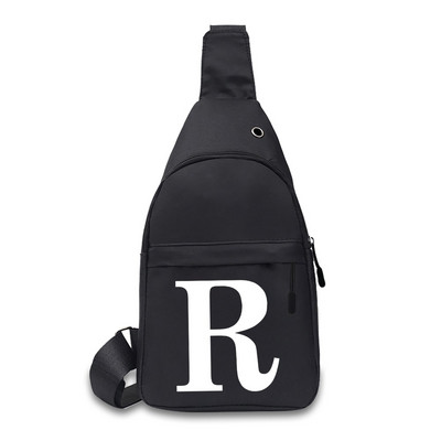 Meeste moodne rinnakott 26 tähega trükitud välispordi lõuend Korraldaja rahakotid Meeste vabaaja õlakottid Fanny Pack