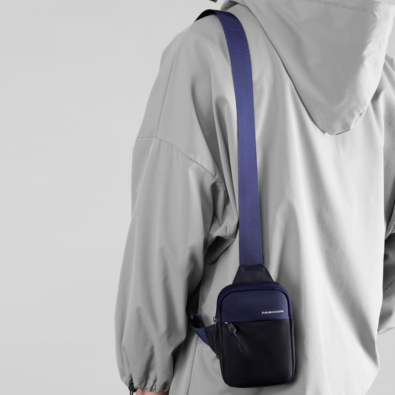 Meeste rinnakott veekindel reisi väike seljakott pendeldamiseks üks õlakott Sile tõmblukk suure mahutavusega meeste põikkott