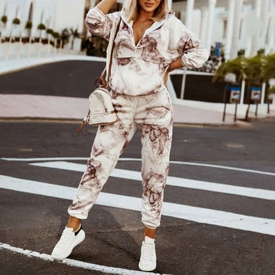 Dámska tepláková súprava 2023, dvojdielna súprava s dlhým rukávom, dvojdielna súprava, mikina, módna mriežková súprava na zips, ležérne nohavice, dámsky oblek