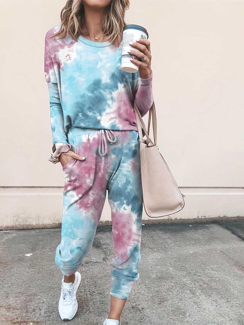 Μόδα Νέα γυναικεία φθινοπωρινή και χειμερινή εκτύπωση casual γυναικεία αθλητική φόρμα με μανίκια