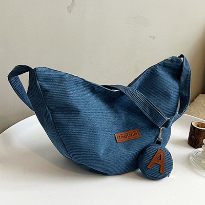 Modna ženska torba u obliku polumjeseca Torba s polumjesecom Višekratna ženska torba od samta preko ramena s torbicom za novčiće Jednobojna torba za djevojčice