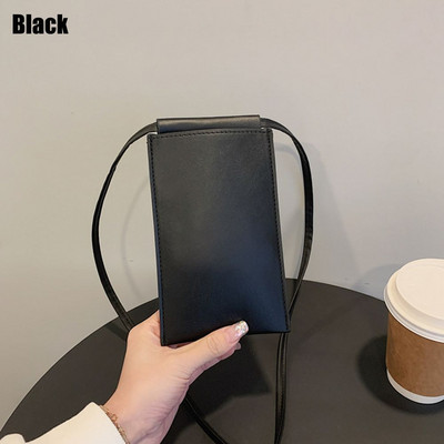 Υψηλής ποιότητας απλή PU δερμάτινη τσάντα ώμου τηλεφώνου Μονόχρωμη τσάντα μικρού νομίσματος Casual τσάντες χιαστί για γυναίκες γυναίκες