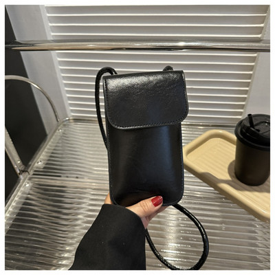 Υψηλής ποιότητας απλή PU δερμάτινη τσάντα ώμου τηλεφώνου Μονόχρωμη τσάντα μικρού νομίσματος Casual τσάντες χιαστί για γυναίκες γυναίκες