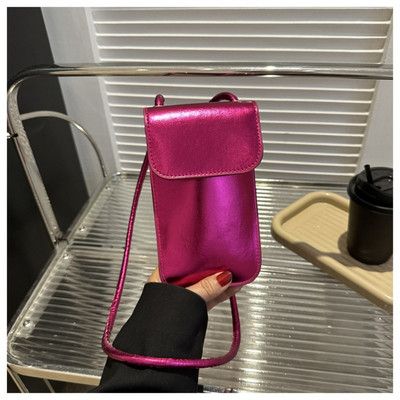 Υψηλής ποιότητας απλή PU δερμάτινη τσάντα ώμου τηλεφώνου Μονόχρωμη τσάντα μικρού νομίσματος Casual τσάντες χιαστί για γυναίκες γυναίκες