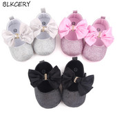 Uued moodsad tüdrukute kingad Roosad Bling Rhinestone'i vastsündinud imikute jalatsid, väikelapse Mary Jane'i korterid 1-aastaseks kingituseks kristlikule nukule