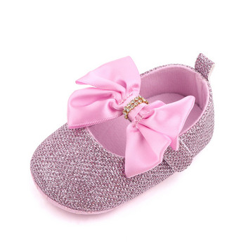 Нови модни обувки за момиченце, розови, блестящи, кристални, новородени обувки за бебета, малки обувки Mary Jane, обувки за 1 година, подарък за християнска кукла