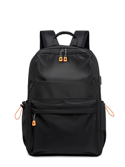 Rucsac de încărcare USB multifuncțional pentru bărbați, de 14 inchi, impermeabil, din pânză Oxford, pentru computer.