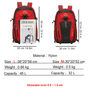 Мъжка раница 2023 Нова найлонова водоустойчива ежедневна раница за пътуване на открито Дамска чанта за туризъм, къмпинг, планинарство, младежка спортна чанта
